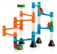 Quercetti 45-Piece Transparent Marble Run - Marble Run Construction Toy