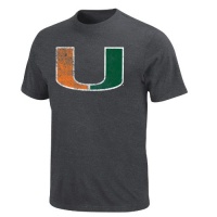 NCAA Miami Hurricanes Fan Since Birth Charcoal Heather Short Sleeve Basic Tee