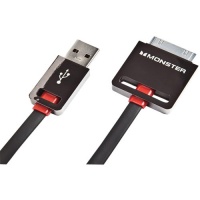 Monster Cable AI IC IPAD USB-1M EFS iCable Dock Connect to Connect, Charge and Sync with USB to Dock Connector Cable -English/French/Spanish