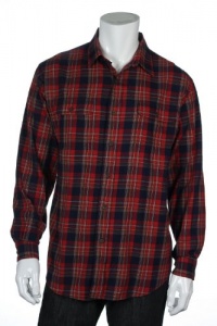 Club Room Midnight Blue Plaid LS Button Down Shirt