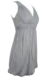 Fappac Women's Comfort Ballon Hem Dress - Gray - Large