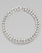 From the Cordelia Collection. Polished sterling silver in an undulating curb chain design.Sterling silver Length, about 18¾ Width, about 18mm Toggle closure Imported 