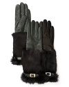 Elevate your winter look to luxe with Rachel Zoe's sumptuous lambskin and rabbit fur gloves.