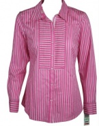 Charter Club Womens Collared Button Down Striped Top