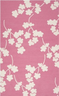 Surya Flatweave Rugs Fallon, Flamingo Pink/Papyrus, 5' x 8'