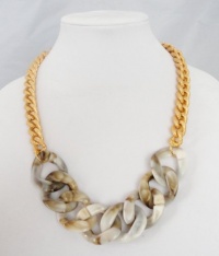 Gold Chunky Link Chain w/ Coffee Swirl Links