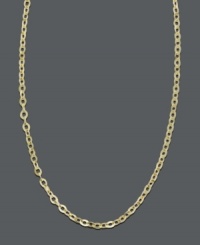 Luminously bright. This 14k gold adjustable cable chain catches light beautifully. Approximate length: 16-20 inches.