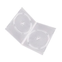 100 SLIM Frosted Clear Double DVD Cases 7MM