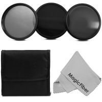 52MM Neutral Density Professional Photography Filter Set (ND2 ND4 ND8) + Premium MagicFiber Microfiber Cleaning Cloth