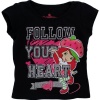 Strawberry Shortcake Follow Your Heart Black T-Shirt 2T-4T