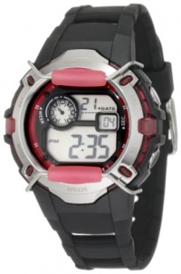 Armitron Women's 457008PNK Silver-Tone and Pink Chronograph Digital Sport Watch