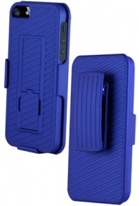 HHI Combo 3-in-1 Shell Protective Holster Case Set with Viewing Stand for iPhone 5 - Blue (Package include a HandHelditems Sketch Stylus Pen)