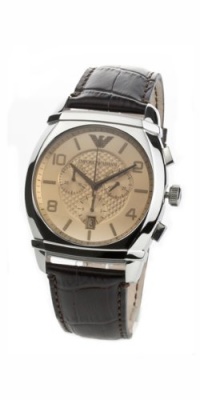 Emporio Armani Classic Chronograph Amber Dial Mens Watch AR0348