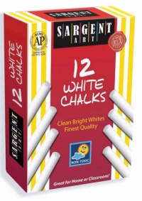 Sargent Art 66-2012 12-Count White Dustless Chalk