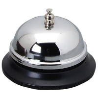 Sparco Nickel Plated Call Bell, 2 3/4-Inch High, 3 3/8-Inch Base, Chrome/Black (SPR01583)