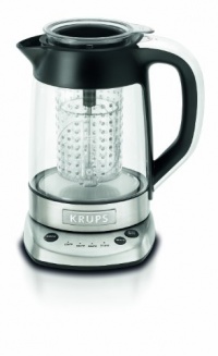 KRUPS FL700D50  Electric Kettle with incorporated tea infuser, temperature settings and keep warm feautres, Glass and Stainless Steel