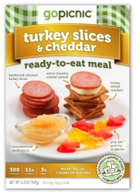 GoPicnic Turkey Slices & Cheddar, 6-Ounce (Pack of 6)