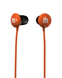 Maxell 190553 M&M'S Lightweight Earbuds, Orange