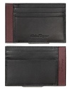 Carry your everyday essentials in this refined credit card case, an exceptional offering in rarefied leather from Salvatore Ferragamo.