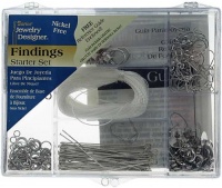 Silver Jewelry Findings Starter Kit w/ Case - 178 Pcs