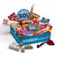 Hometown Favorites 1950's Nostalgic Candy Gift Box, Retro 50's Candy