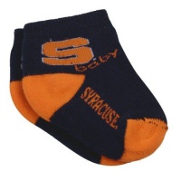 NCAA Syracuse Orange Infant Navy Blue-Orange Team Logo Bootie Socks