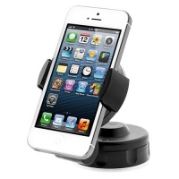 iOttie HLCRIO104 Easy Flex 2 Windshield Dashboard Car/Desk Mount Holder for iPhone 4S/5, Galaxy S4/S3/S2, HTC One, Nokia Lumia 920 - Retail Packaging - Black