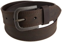 Dickies Mens 38mm Leather Belt With Two Row Stitch, Brown, 38