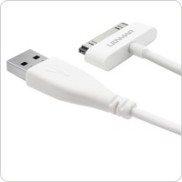 Lenmar CAAP6FTW 30-Pin 6-Feet Connector to USB Cable - Retail Packaging - White