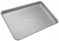 USA Pans 10 x 15 x 1 Inch Aluminized Steel Jellyroll Pan with Americoat