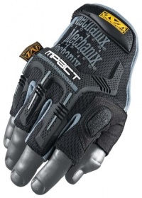 Mechanix Wear MFL-05-500 M-Pact Fingerless Glove, Black, Medium/Large