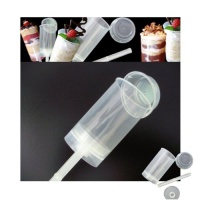 Clear Push-Up Pops Plastic Containers with Lid, Pack of 100