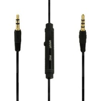 EZ Hands Free Aux Stereo Auxiliary Cable Cord w/ Micophone 3.5mm HF Adaptor Device with 3.5mm Head set jack- Black