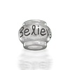 Bling Jewelry 925 Sterling Silver Believe Inspirational Bead Biagi Pandora Pugster Troll and Chamilia Compatible