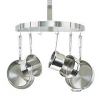 Cuisinart CRHC-22B Chef's Classic Half-Circle Wall-Mount Pot Rack, Brushed Stainless