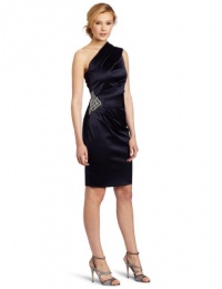 Eliza J Women's One-Shoulder Dress With Beaded Patch At Side Waist