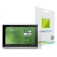 GreatShield Ultra Smooth Clear Screen Protector Film for Acer Iconia Tab A500 (3 Pack)