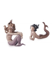 From under the sea to your living room shelf, the Illusion mermaid figurine from Lladro evokes another world entirely in handcrafted porcelain. Shown left.