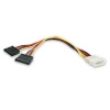 StarTech.com 12-Inch LP4 to 2x SATA Power Y Cable Adapter