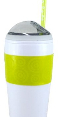 Copco 16-Ounce Cold Beverage Travel Cup with Straw, Lime Spiral