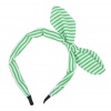 Lady Stripe Rabbit Ear Style Headband Hair Hoop?Green for Masquerade