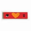 I Heart U 6x22 Solid Wood Sign Wall Decor Art