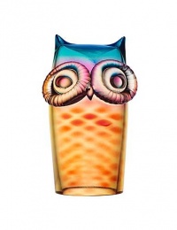 Kosta Boda My Wide Life Owl (Yellow/Red)