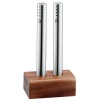 WMF Stainless Steel Salt and Pepper Shaker Set in Bamboo Base