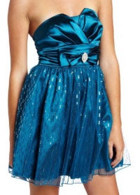 Trixxi Juniors Hallogram Party Dress, Teal, 11