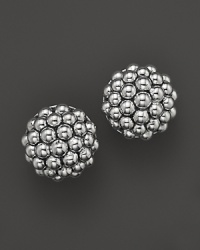 Wonderfully textured sterling silver earrings from Lagos' Signature Caviar collection.