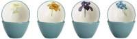 Noritake Colorwave Floral Bowl, 4-Inch, Turquoise, Set of 4