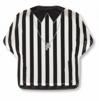 Creative Converting Referee Stripe Plastic Shirt Shaped Serving Tray, Football