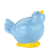 Gorham Merry Go Round Little Boy Bird Bank, Blue