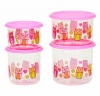 SugarboogerGood Lunch Snack Container, Hoot, 4-Count